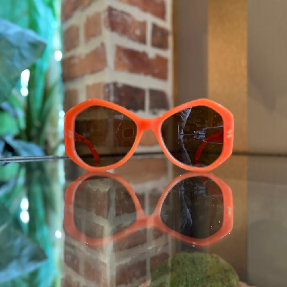 STELLA MCCARTNEY SC40056I 42E Orange Acetate Oversized Sunglasses
